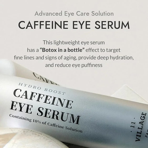 Hydro Boost Caffeine Eye Serum (0.33 fl.oz./10ml) With 10% Caffeine Solution Niacinamide & Hexapeptide-8 Depuff Elasticity...