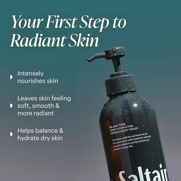 Saltair Body Wash, For Him Scents 2-Pack. Moisturizing Body Cleanser with Monoi Oil and Cupuacu Butter. Luxury Shower Gel ...