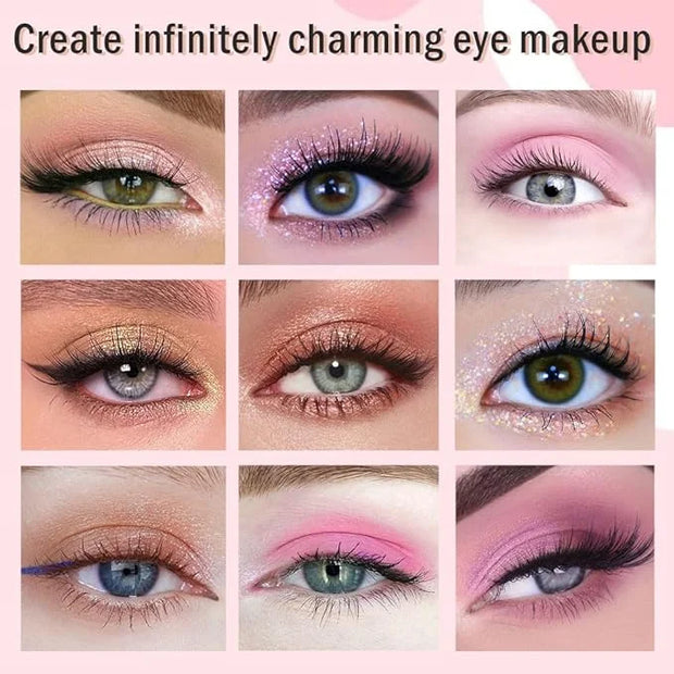 18Colors Nude Pink Rose Gold Shimmery Eyeshadow Palette Makeup,Light Nude Soft Glitter Sparkly Highly Pigmented Eye Shadow...