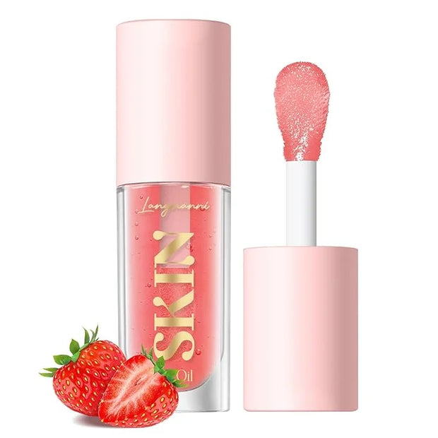 LANGMANNI Moisturizing Lip Oil,No-Sticky Lip Gloss Lip Balm Lip Care,Fruit Flavoured Lip Oil For Dry Lip's Moisturizing Hy...