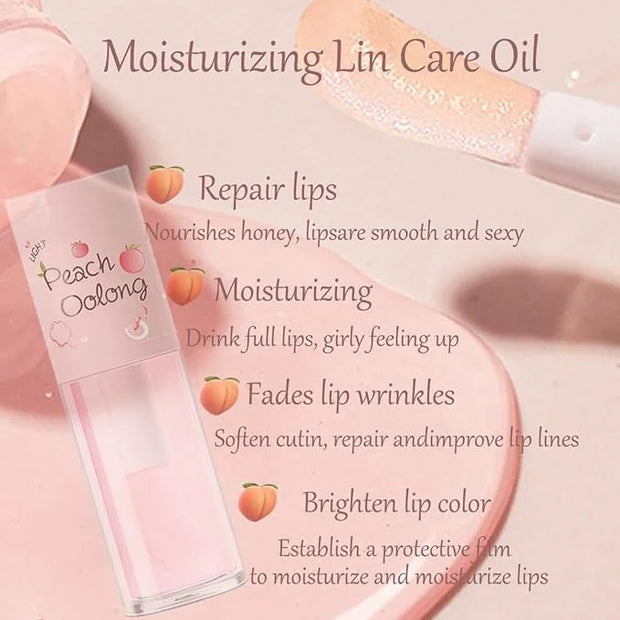 4PCS Hydrating Clear Lip Oil,Jelly Honey Lip Gloss Oil,Korean Big Brush Lip Oil,Long-lasting Moisturizing Nourishing Lip B...