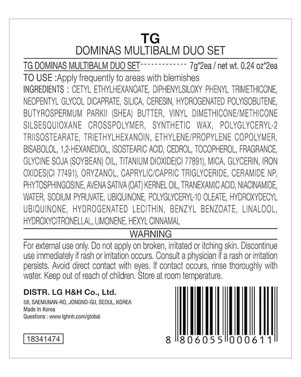 Korean Multi Balms Stick (Pack of 2/0.24 oz*2) Facial Moisturizer, Lip Balm, Eye Cream, Neck Cream for Wrinkles/Fine Lines...