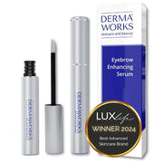 DERMAWORKS Advanced Eyebrow Growth Serum – Rapid Brow Enhancer for Fuller, Thicker & Defined Eyebrows – Castor Oil Alterna...