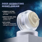 24K Gold Under Eye Patches (25 Pairs) & Q10 Anti-Wrinkle Night Cream, Pro-Retinol Face Moisturizer for Firming, Hydrating ...