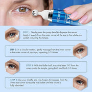 5% Caffeine Peptide Eye Serum, Under Eye Roller Cream for Dark Circles, Puffiness, Bags Under Eyes - 360° Massage Ball Cre...
