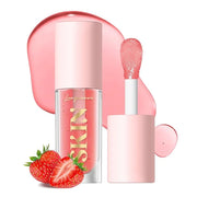 2Pack Big Brush Head Hydrating Lip Glow Oil Plumping Lip Tint, Hydrating Lip Gloss Tinted Lip Balm Transparent Lip Care, L...