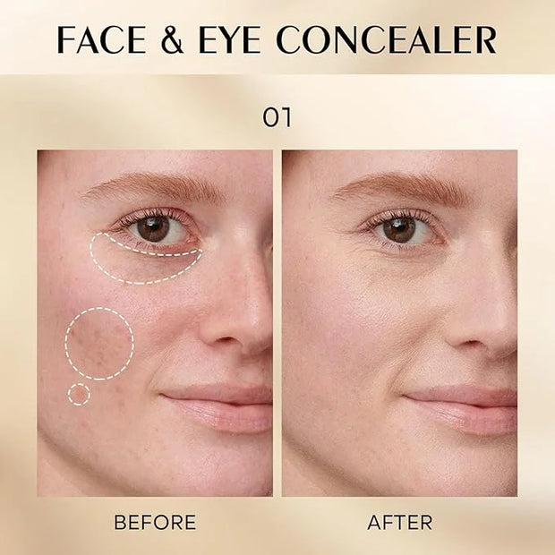 Mineral Sunscreen Eye Cream, 3-in-1 Anti-Aging Sunscreen Under Eye Treatment Cream, SPF 35, Mineral Concealer for Smooth E...