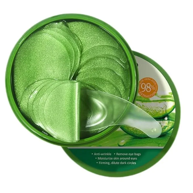 Aloe Vera Under Eye Mask - 60 PCS Aloe Vera Under Eye Patches - Combat Puffy Eyes,Aloe Vera Collagen Eye Mask Dark Circles...