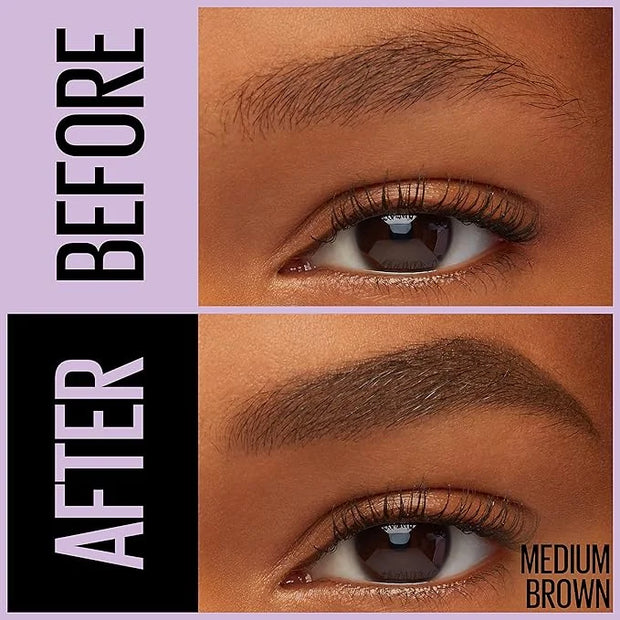 Maybelline Express Brow 2-In-1 Pencil and Powder Eyebrow Makeup, Medium Brown, 1 Count - Product Image
