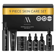Monopoli Skin Care Set | Complete Routine: 9-Piece Face Care Set for Women & Teens for Anti-Aging, Hydration & Acne Contro...
