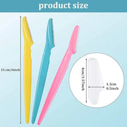 Boao 60 Pieces Eyebrow Razor Shaver Dermaplaning Tool Hair Shavers for Women and Man Face Microblades Shaper Trimmer with ...