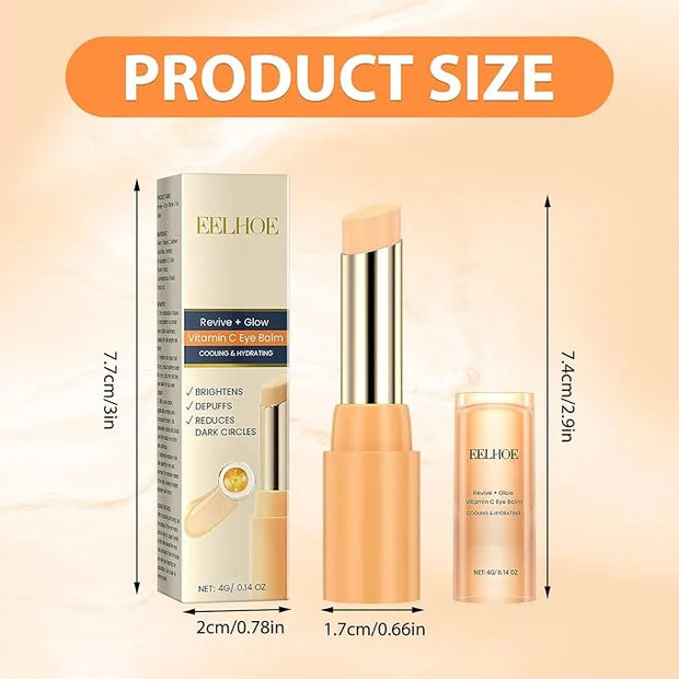 Revive Glow Vitamin C Eye Balm, Hydrating Eye Cream,Improve Dark Circles,Brightens Skin Tone,Reduces Puffiness(2PCS) - Pro...