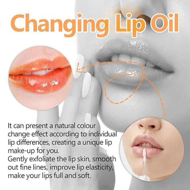 Bossup Color Changing Lip Oil V2,Magic Color Changing Lip Oil,Boss Up Color Changing Lip Gloss, Warm Change Moisturizing,L...