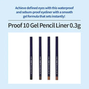 ETUDE Proof 10 Gel Pencil Liner 0.3g (#1 Black) | Creamy Gel Texture Eyeliner with Wearable Shades to Create Precise Line ...