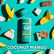 Tom's of Maine Coconut Mango Aluminum Free Natural Deodorant For Women & Men | Goes on Clear | Odor & Wetness Protection |...
