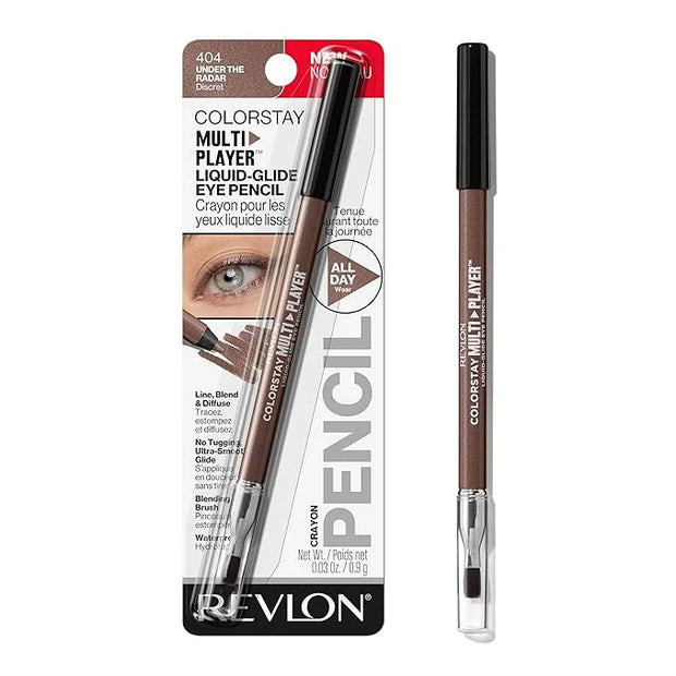 REVLON ColorStay Multiplayer Liquid-Glide Eye Pencil, Multi-Use Makeup With Blending Brush, Blends Then Sets, Creamy Textu...