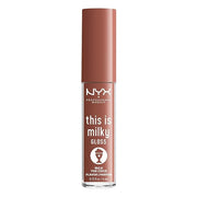 NYX PROFESSIONAL MAKEUP This Is Milky Gloss, Lip Gloss with 12 Hour Hydration, Vegan - Milk The Coco (Dark Chocolate) - Pr...
