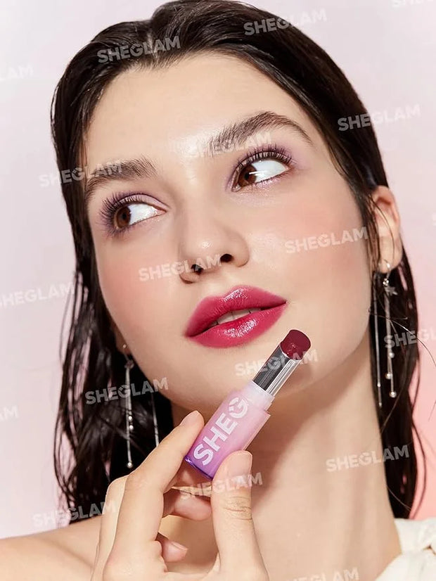 SHEGLAM Mirror Kiss High-Shine Lipstick Silky Jelly Texture Hydrated&Smooth Lip Gloss-That's Fierce - Product Image