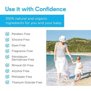 Natural and Vegan SPF 50+ Mineral Sunscreen for Full Body - Water Resistant (80 Minutes), Unscented, Titanium Dioxide FREE...