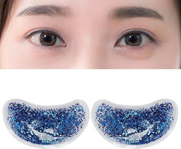 Eye Gel Ice Pack, Reusable Gel Eye, Eye Cooling Pad Hot Cold Eye Patch, Under Eye Patches to Relieve Tired Eyes, Dark Circ...