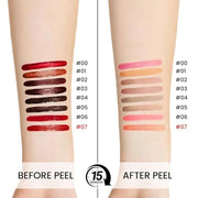 Matte Lip Stain Peel Off Lip Liner, Orange Red Peel Off Lip Stain Tattoo,Long Lasting & Waterproof Peel Off Lip Gloss Lip ...
