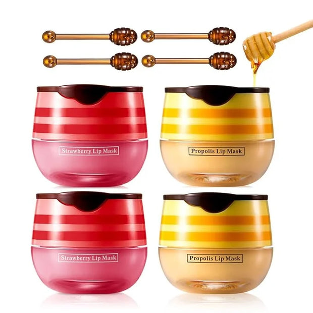 4 Pcs Lip Balm, Honey & Balm.