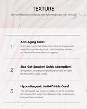[K Beauty Snp] Peptaronic Eye Cream | Peptide and Hyaluronic Acid Eye Cream | Under Eye Cream for Dark Circles | Eye Repai...