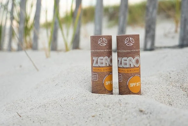 ZERO Waste 100% Plastic Free Natural Sunscreen Stick, SPF 20 Reef Safe and Kid Friendly, Water Resistant, Push Up Cardboar...