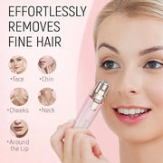 Rechargeable Facial Hair Remover for Women: 2-in-1 Device for Shaping Eyebrows and Removing Face Peach Fuzz (Gradient Pink...