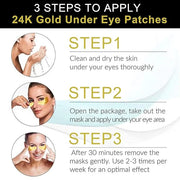 Under Eye Patches - 30 Pairs 24K Gold Moisturizing Under Eye Mask, Anti Aging Collagen Eye Masks Skincare Eye Patches for ...