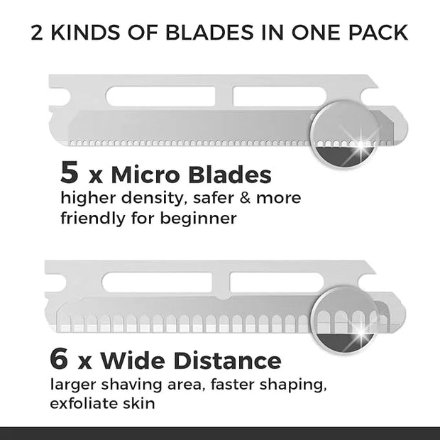 ZOMCHI Dermaplaning Tool for Face with 11 Refill Blades, Dermaplane Razor for Women and Men, Face Razor with Precision Sil...