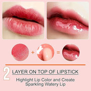 2PCS Hydrating Lip Glow Oil, Plumper Gloss, Moisturizing Oil, No-Sticky Transparent Plumping Gloss Tinted Balm for Care an...
