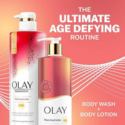 Olay Body Lotion for Women, Age Defying with Niacinamide Serum, Visibly Reduce Signs of Skin Aging, 24hr Moisture & Hydrat...