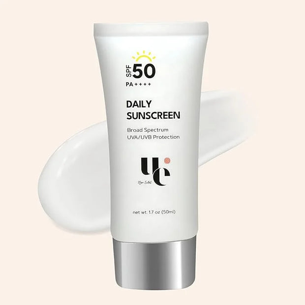 UV Clear SPF 50 Sunscreen with Zinc Oxide, UVA and UVB Protection, Broad Spectrum, Non-Greasy, No White- Cast, Soothing, W...