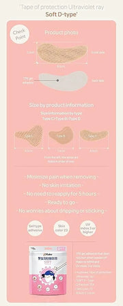 Searci&Make 99.8% sunscreen patch Hydro Cool Jumbo size, golf accessories gifts Sun Protection UV facial face tape (Soft D...