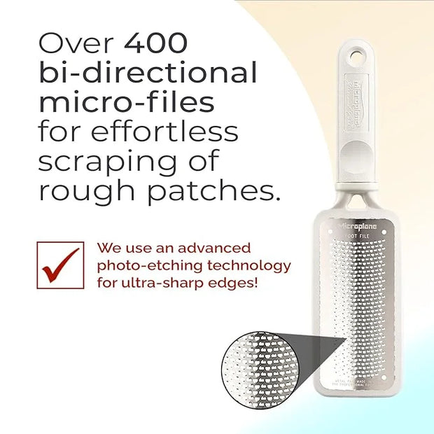 Microplane Colossal Foot File Scraper - The Original Stainless Steel Foot Rasp, Dead Skin/Callus Remover for Feet, Gentle ...