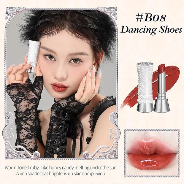 Flower Knows Violet Strawberry Rococo Glitter Lip Gloss G02 Rasberry Booze+Swan Ballet Shine Solid Lip Gloss Stick B08 Dan...