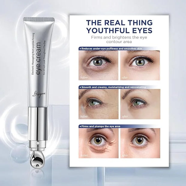 Under Eye Cream | Electric Wrinkle Eraser Massaging Eye Cream | With Multi-Peptide Firming & Retinol & Caffeine & Niacinam...