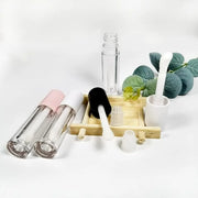 COSIDEA 24 pcs Empty 5ml big brush lip gloss tube White round lipgloss tubes container with big doe foot wand - Product Image