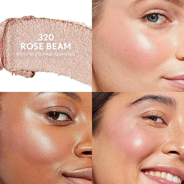 CoverGirl Trublend Skin Enhancer Highlighter Balm Stick, 320 Rose Beam, Highlighter, Vegan Formula, Easy to Use, Glides on...