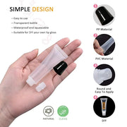 AMORIX 50PCS 10ml Black Lip Gloss Tubes Empty Clear Lip Balm Containers Refillable Soft Cosmetic Squeeze Tubes for Lip Glo...