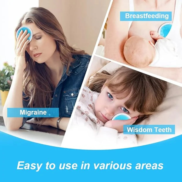 NEWGO Bundle of Cold Gel Eye Mask and Round Ice Pack - Product Image