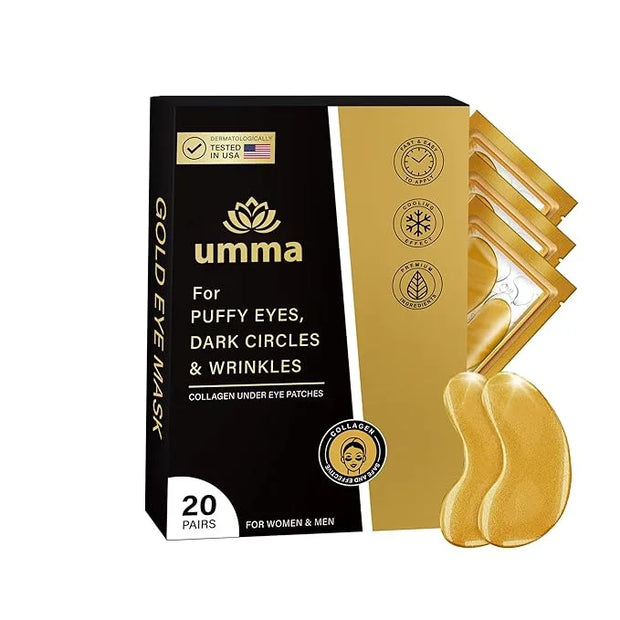 Gold Eye Mask – Collagen Under Eye Patches for Puffy Eyes, Dark Circles & Wrinkles – 20 Pairs (For Women & Men) - Product ...