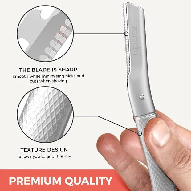 ZOMCHI Eyebrow Razor, Face Razors for Women&Men, Eyebrow Trimmer Shaper with Precision Cover,Facial Shaver with 6 Blades (...