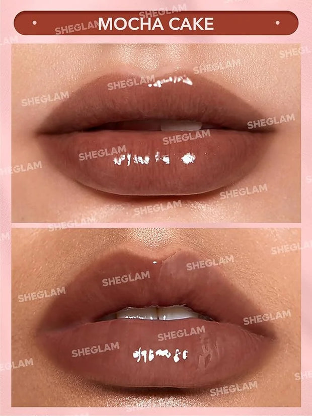 SHEGLAM Glaze Daze Lip Gloss Shiny Tinted Lip Gloss High Gloss Finish Plumping Lip Care Nourishing Not Easy to Fade Liquid...