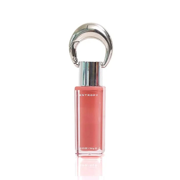 ENTROPY Makeup 2-in-1 Charm Shiny Glowy Lip & Cheek Gloss Tint Keychain, High Pigment Glossy Lip Color & Plumping Gloss, C...