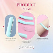 Lasnten 6Pcs Dermaplane Razor Eyebrow Facial Razor for Women Men Single Blade Multipurpose Eyebrow Trimmer Skin Hair Remov...
