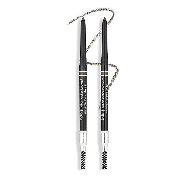 Billion Dollar Brows Universal Eyebrow Pencil – Dual-Ended Design with Precision Tip & Spoolie, Natural Finish, Waterproof...