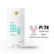 Dove VitaminCare+ Aluminum Free Deodorant Stick Coconut Water & Aloe for 72H Odor Protection Breathable Deodorant for Wome...