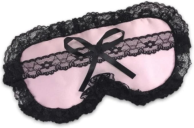 Celestial Silk Mulberry Silk Sleep Eye Mask with Adjustable Elastic Strap (One Size, Silk & Lace) - Product Image